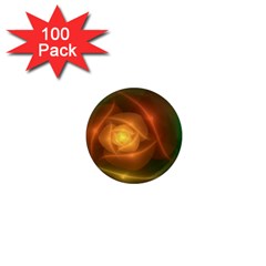 Orange Rose 1  Mini Magnets (100 Pack)  by Delasel