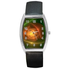 Orange Rose Barrel Style Metal Watch