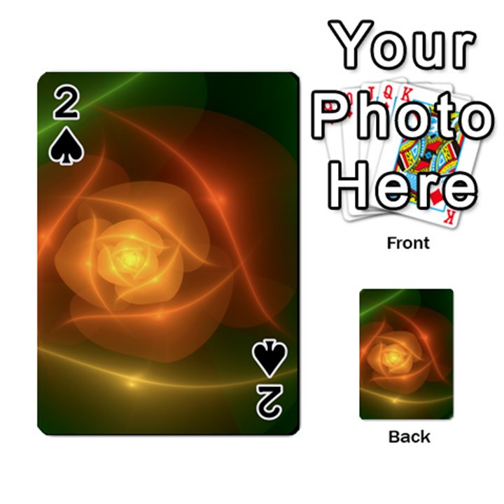 Orange Rose Playing Cards 54 Designs 