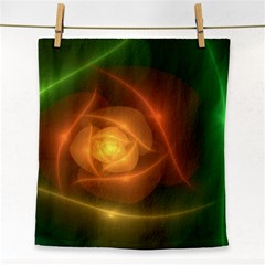 Orange Rose Face Towel by Delasel