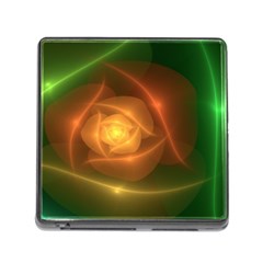 Orange Rose Memory Card Reader (square) by Delasel