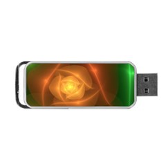 Orange Rose Portable Usb Flash (two Sides) by Delasel