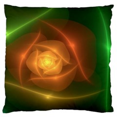 Orange Rose Standard Flano Cushion Case (one Side)