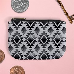 Hand Painted Black Ethnic Pattern Mini Coin Purses