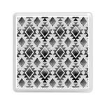 Hand Painted Black Ethnic Pattern Memory Card Reader (Square)  Front