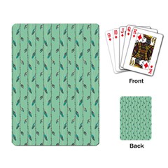 Seamless Lines And Feathers Pattern Playing Card by TastefulDesigns