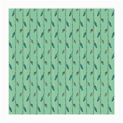 Seamless Lines And Feathers Pattern Medium Glasses Cloth (2-side) by TastefulDesigns