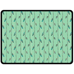 Seamless Lines And Feathers Pattern Fleece Blanket (large) 