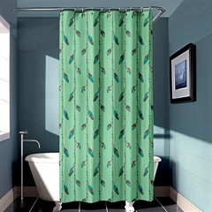 Seamless Lines And Feathers Pattern Shower Curtain 36  X 72  (stall) 