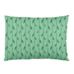 Seamless Lines And Feathers Pattern Pillow Case (two Sides)