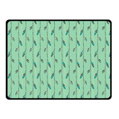 Seamless Lines And Feathers Pattern Double Sided Fleece Blanket (small) 