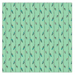 Seamless Lines And Feathers Pattern Large Satin Scarf (square)