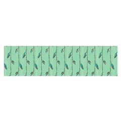 Seamless Lines And Feathers Pattern Satin Scarf (oblong)