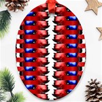 The Patriotic Flag Ornament (Oval)  Front