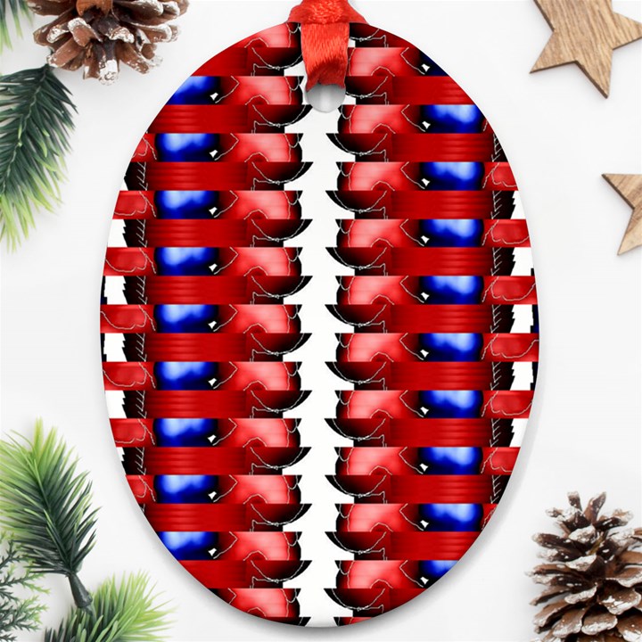 The Patriotic Flag Ornament (Oval) 