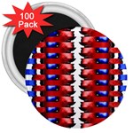 The Patriotic Flag 3  Magnets (100 pack) Front