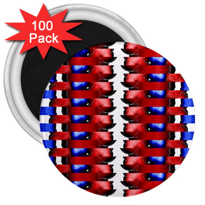 The Patriotic Flag 3  Magnets (100 pack)