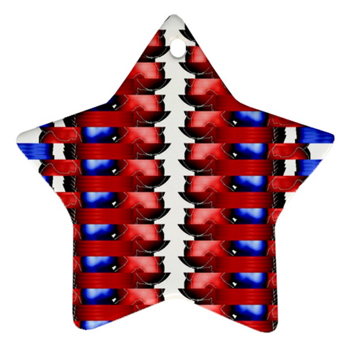 The Patriotic Flag Star Ornament (Two Sides) 