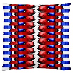 The Patriotic Flag Large Flano Cushion Case (one Side) by SugaPlumsEmporium