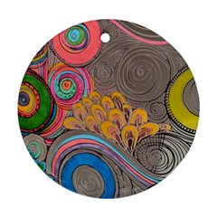 Rainbow Passion Ornament (round)  by SugaPlumsEmporium