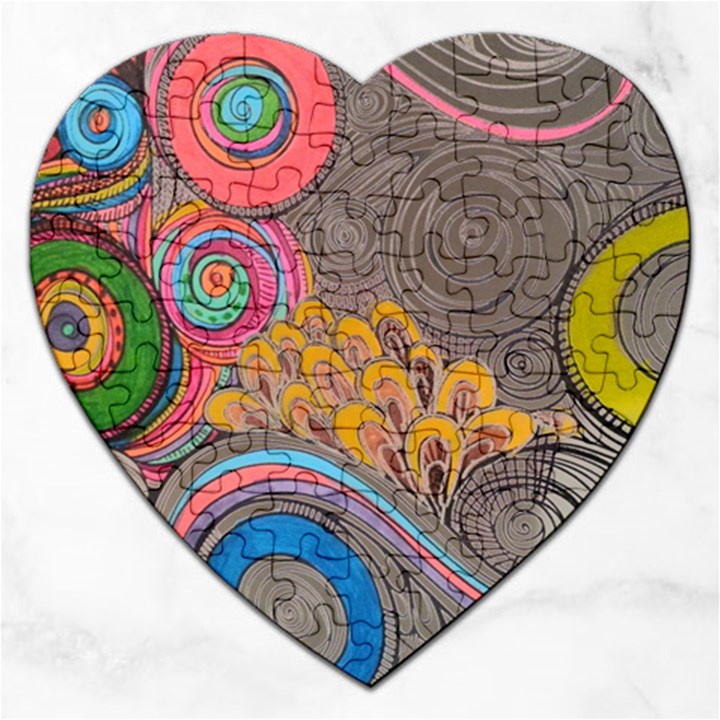 Rainbow Passion Jigsaw Puzzle (Heart)