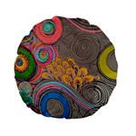 Rainbow Passion Standard 15  Premium Flano Round Cushions Front