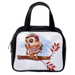 Owl Classic Handbags (one Side) by TastefulDesigns