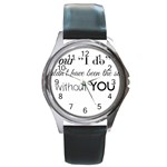 Wedding Favor/Thank You Round Metal Watch Front