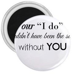 Wedding Favor/thank You 3  Magnets by LittileThingsInLife