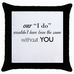 Wedding Favor/thank You Throw Pillow Case (black) by LittileThingsInLife