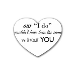 Wedding Favor/thank You Rubber Coaster (heart)  by LittileThingsInLife