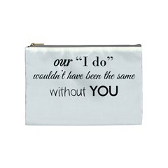 Wedding Favor/thank You Cosmetic Bag (medium) 