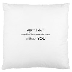 Wedding Favor/thank You Large Flano Cushion Case (two Sides) by LittileThingsInLife