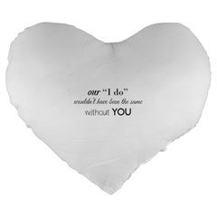 Wedding Favor/thank You Large 19  Premium Flano Heart Shape Cushions by LittileThingsInLife