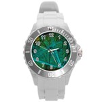 Weathered Round Plastic Sport Watch (L) Front