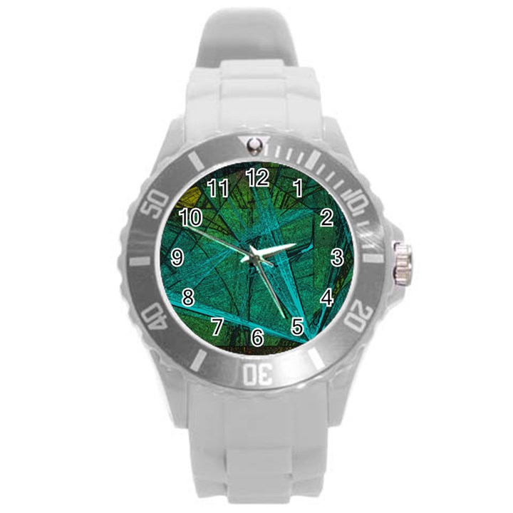 Weathered Round Plastic Sport Watch (L)