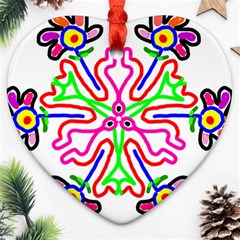 The Flower Pods Heart Ornament (2 Sides)