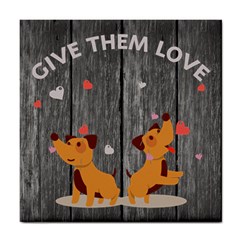 Give Them Love Tile Coasters by TastefulDesigns