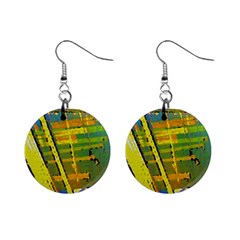 Pretty In Yellow 1  Button Earrings by SugaPlumsEmporium