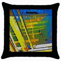 Pretty In Yellow Throw Pillow Case (black)