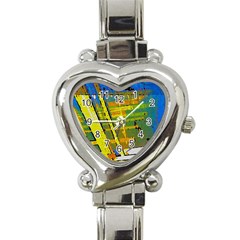 Pretty In Yellow Heart Italian Charm Watch