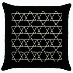 Star Of David   Throw Pillow Case (black) by SugaPlumsEmporium