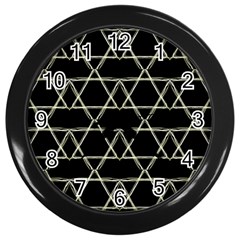 Star Of David   Wall Clocks (black) by SugaPlumsEmporium