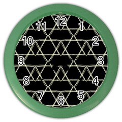 Star Of David   Color Wall Clocks by SugaPlumsEmporium