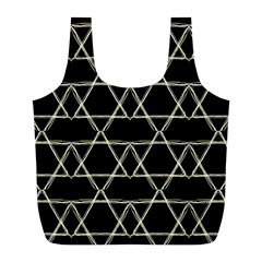 Star Of David   Full Print Recycle Bags (l)  by SugaPlumsEmporium