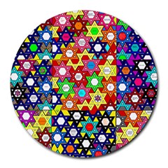 Star Of David Round Mousepads by SugaPlumsEmporium