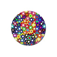 Star Of David Magnet 3  (round) by SugaPlumsEmporium