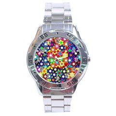 Star Of David Stainless Steel Analogue Watch