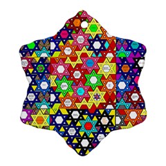 Star Of David Snowflake Ornament (2-side) by SugaPlumsEmporium