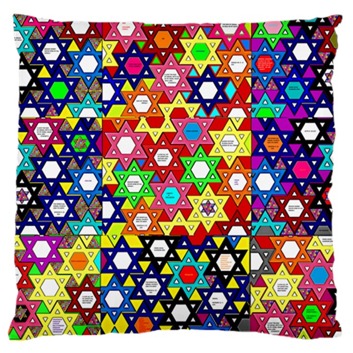 Star Of David Large Cushion Case (One Side)